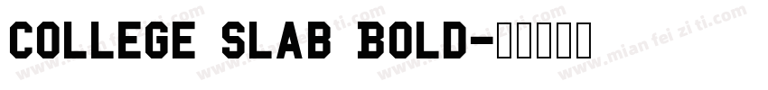 College Slab Bold字体转换